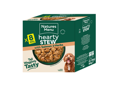 Natures Menu Hearty Stews Wet Dog Food Pouch With Salmon & Vegetable