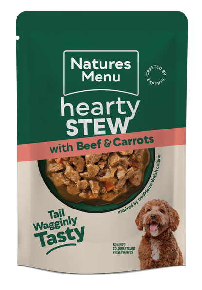 Natures Menu Hearty Stews Wet Dog Food Pouch With Beef & Vegetable