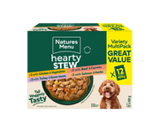 Natures Menu Hearty Stew Multipack Wet Dog Food Pouch - Chicken, Turkey, Beef & Salmon