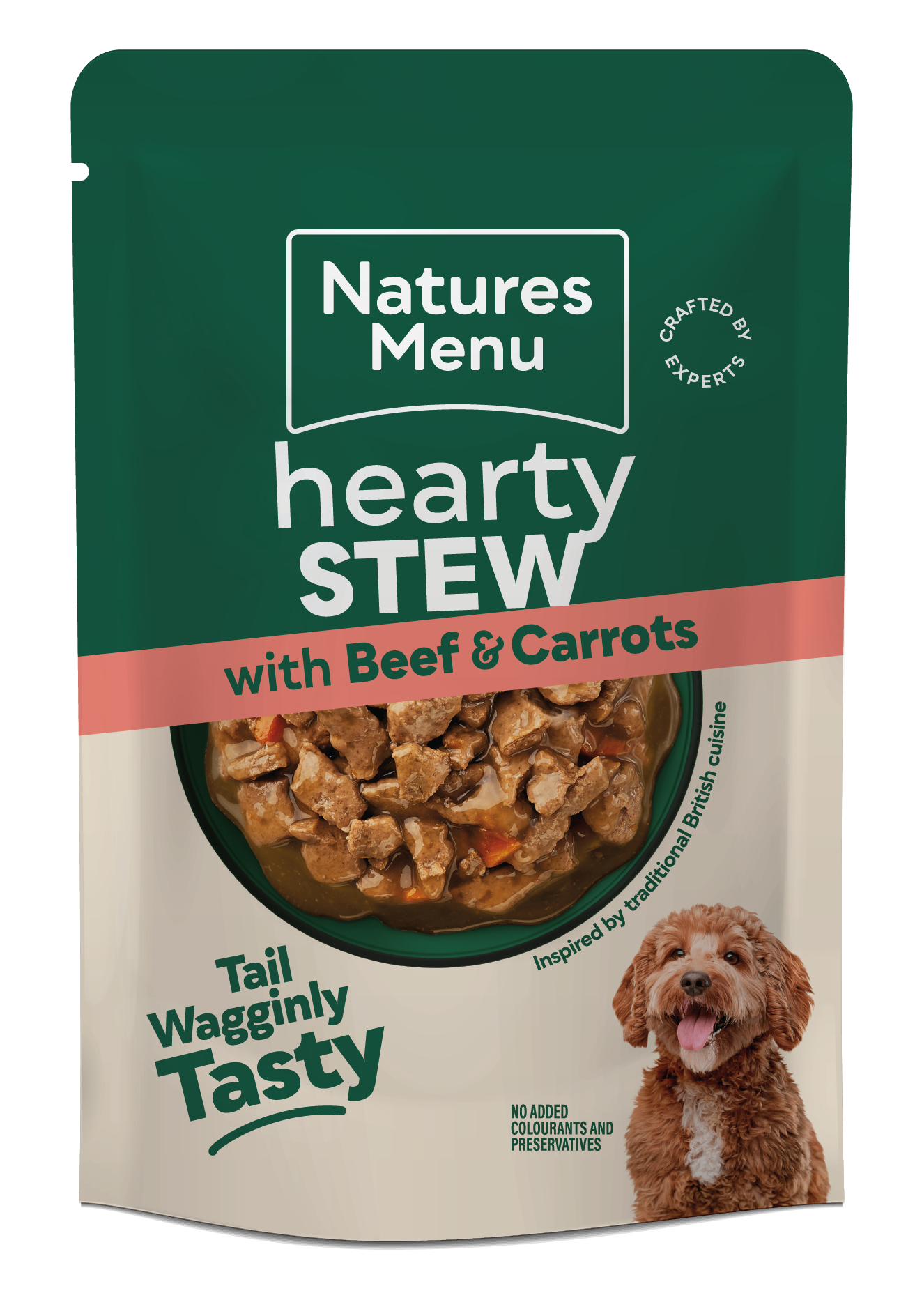 Natures Menu Hearty Stews Wet Dog Food Pouch With Chicken,Turkey, Beef, Salmon & Vegetable