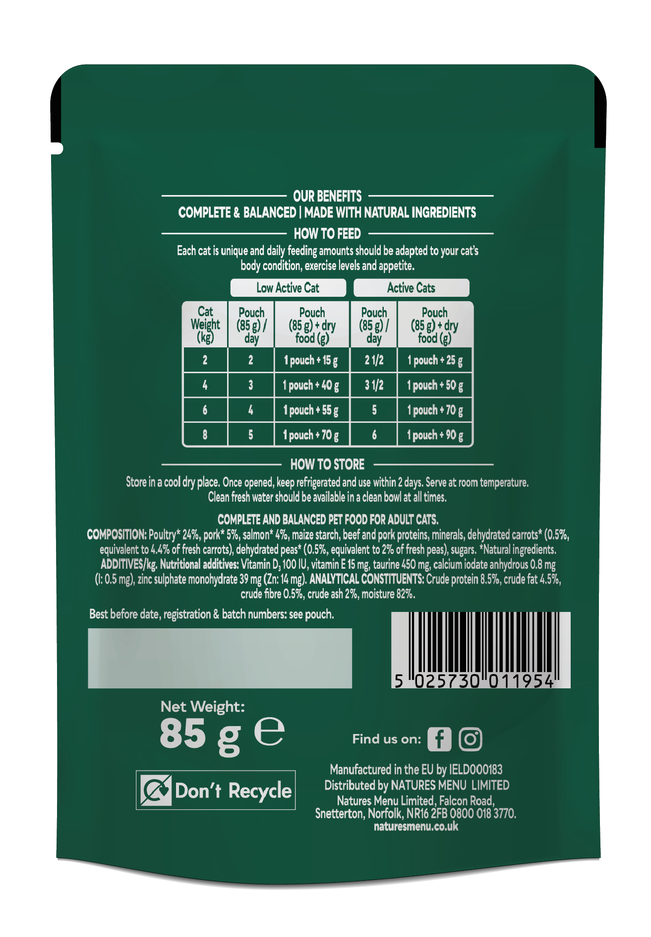 Natures Menu Bites in Gravy with Salmon Adult Wet Cat Food