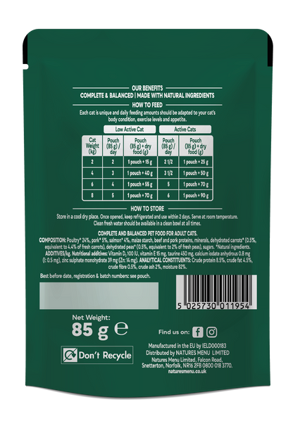 Natures Menu Bites in Gravy with Salmon Adult Wet Cat Food