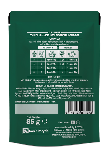 Natures Menu Bites in Gravy with Chicken Adult Wet Cat Food