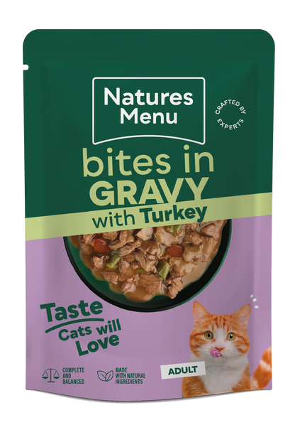 Natures Menu Bites in Gravy Variety Multipack Wet Cat Food - 12 x 85g