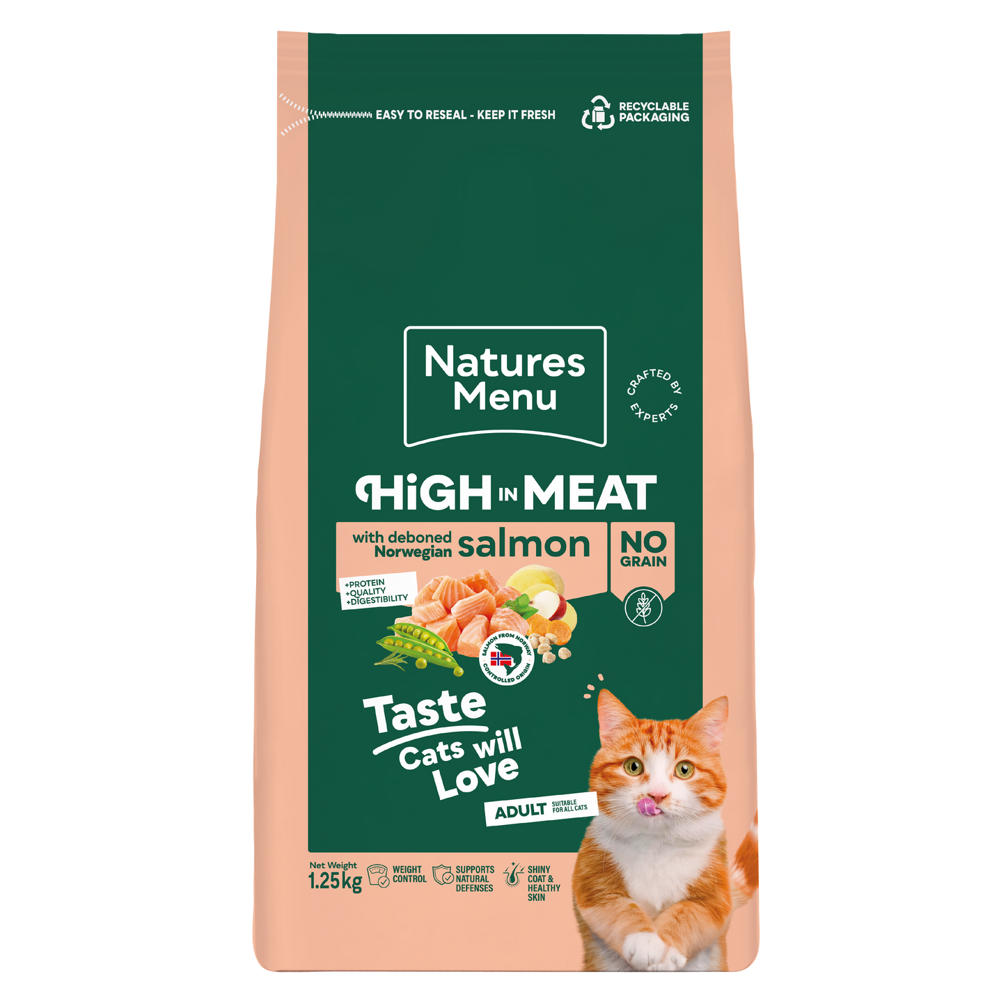 Natures Menu High in Meat with Salmon Adult Dry Cat Food
