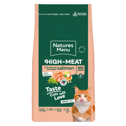 Natures Menu High in Meat with Salmon Adult Dry Cat Food