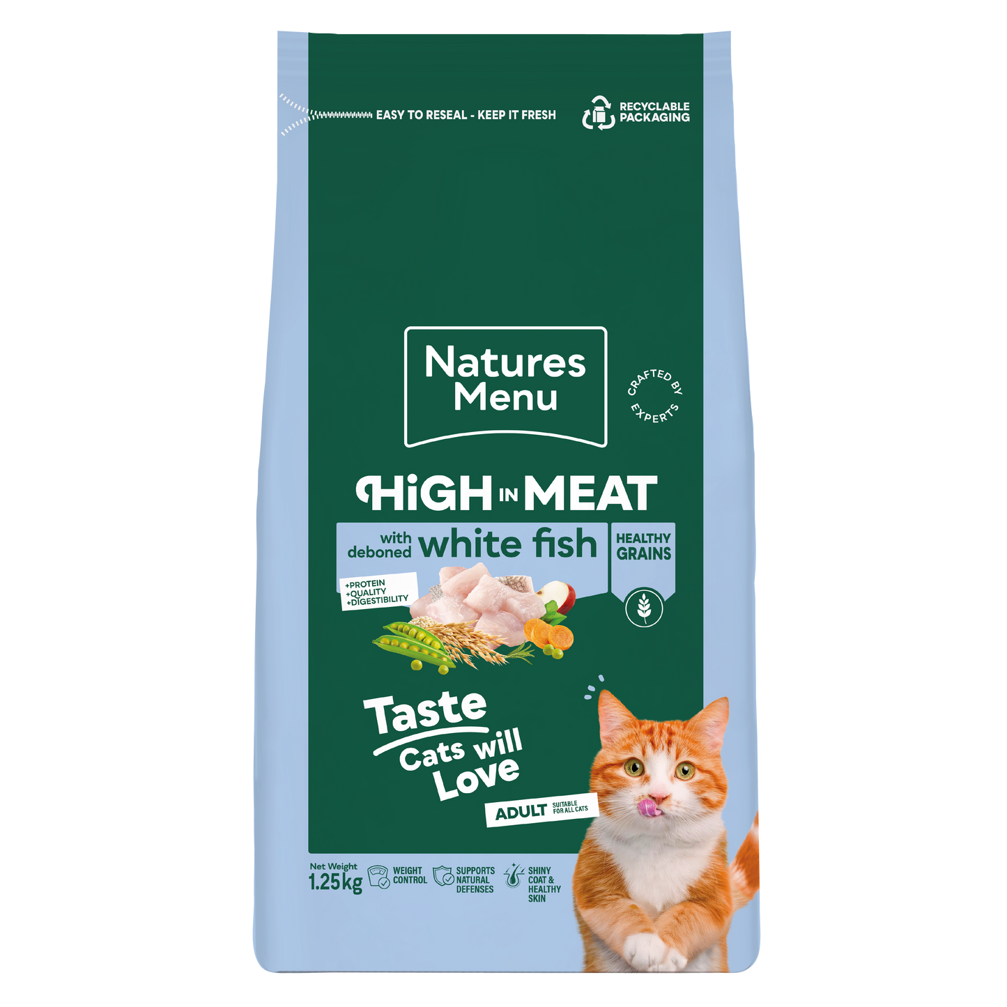 Natures Menu High in Meat with White Fish Adult Dry Cat Food