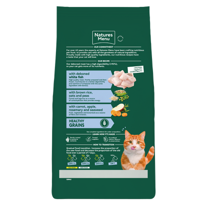 Natures Menu High in Meat with White Fish Adult Dry Cat Food