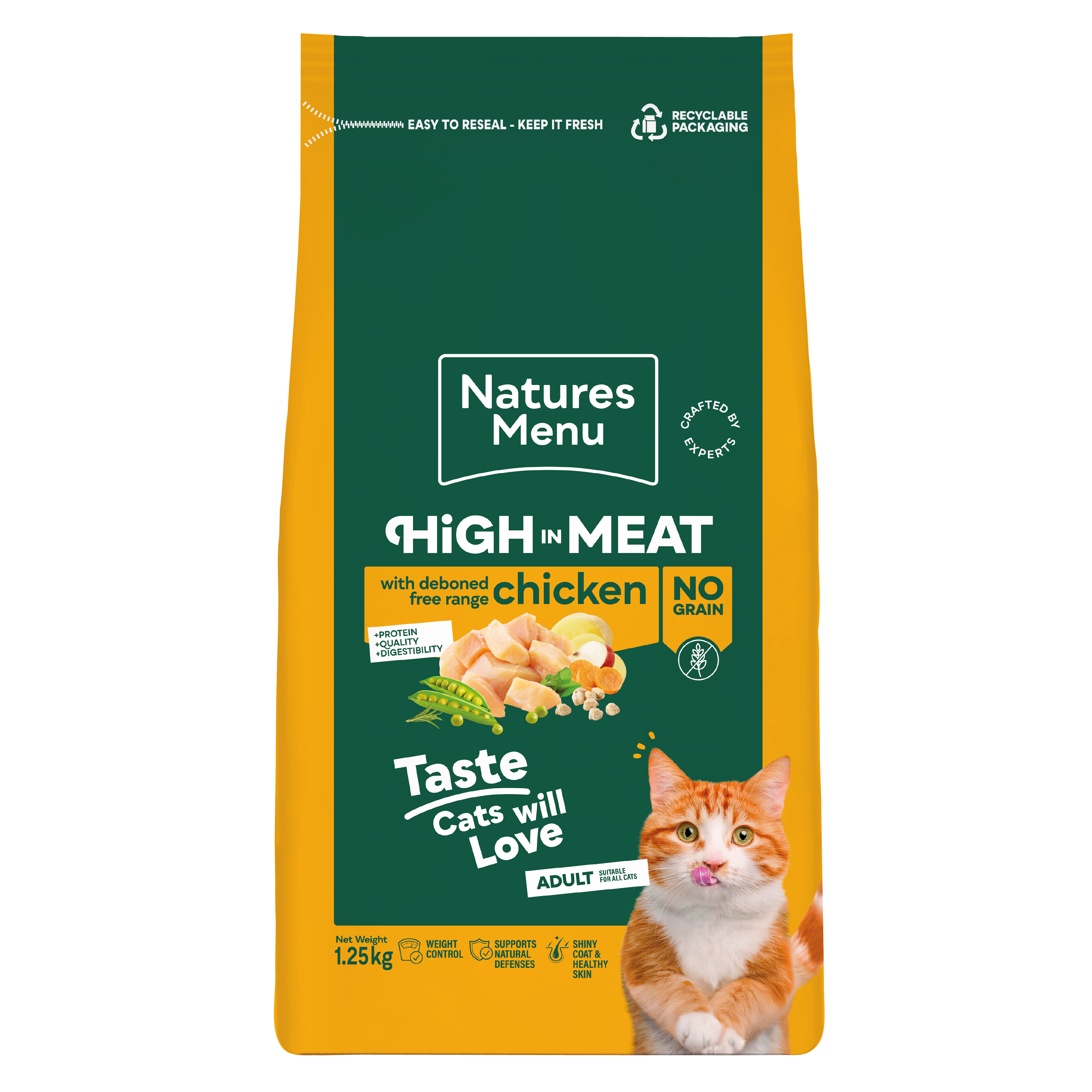 Natures menu Natures Menu High Chicken Pork Adult Dry Cat Food pet food packaging