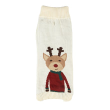 Festive Collection Knitted Reindeer Multicolour Dog Jumper M/L