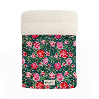 Front View of Cath Kidston Dolly Rose Cat Snuggle Sack Cat Bed - One Size
