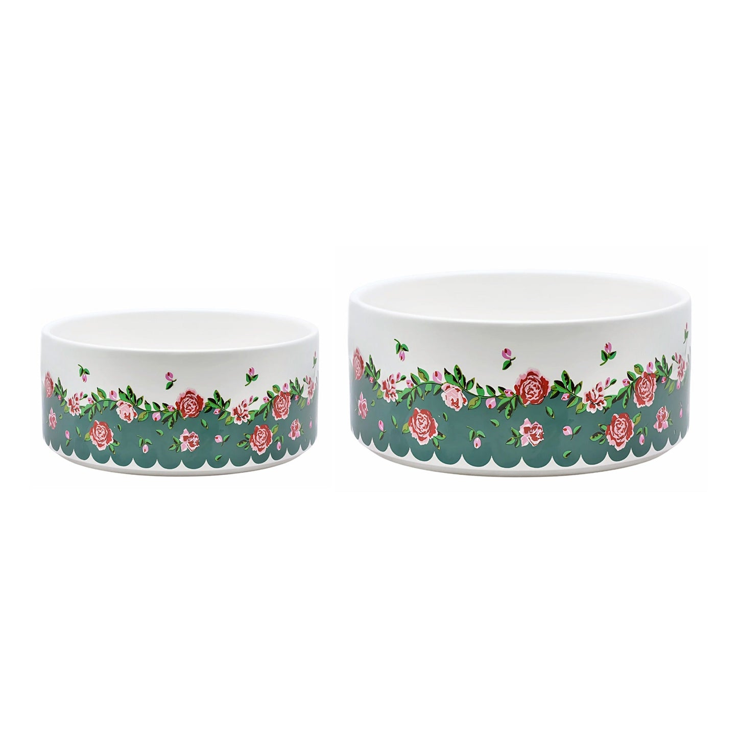 Cath Kidston Dolly Rose Ceramic Pet Bowl - Small, Medium & Large