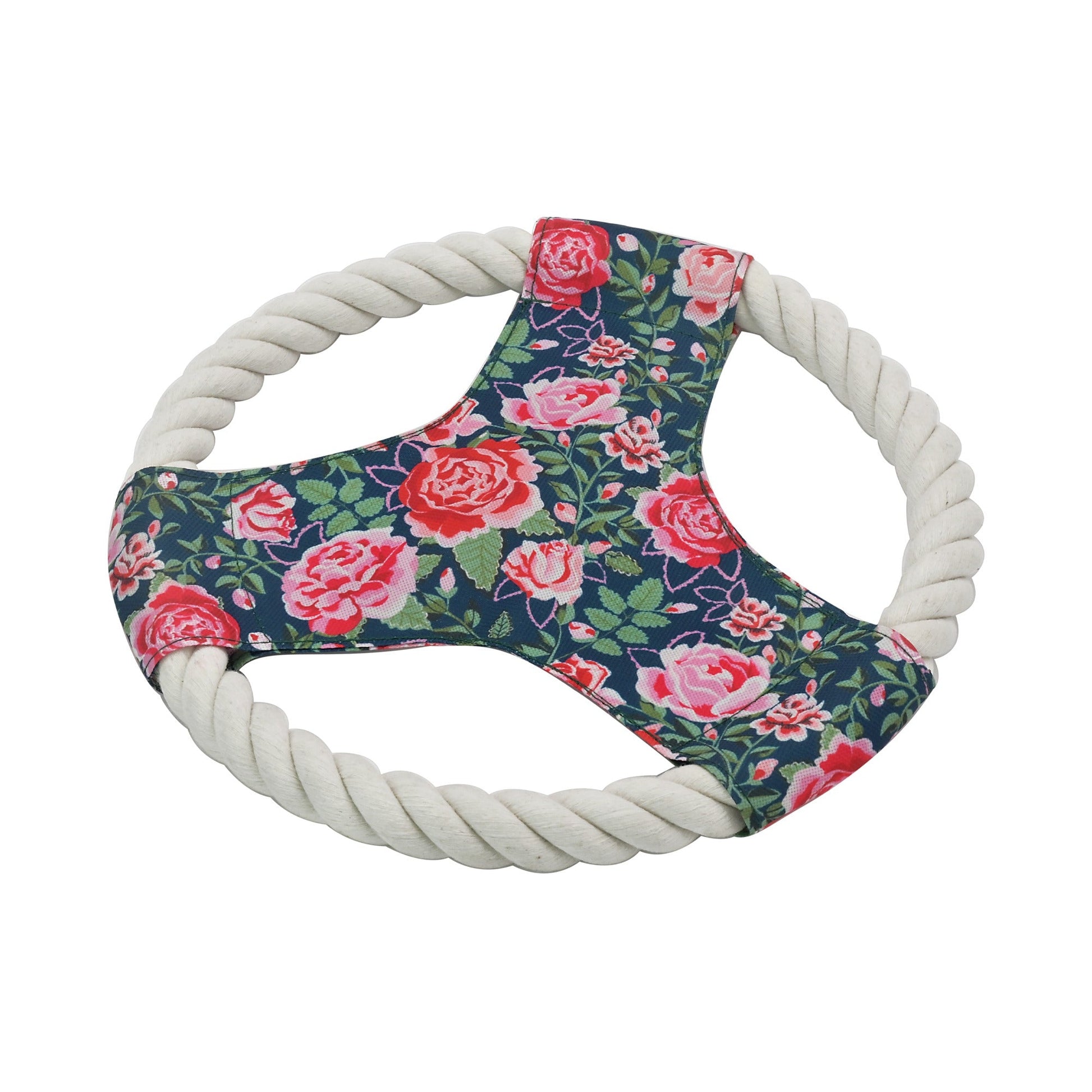 Cath Kidston Dolly Rose Rope Frisbee Dog Toy - One Size
