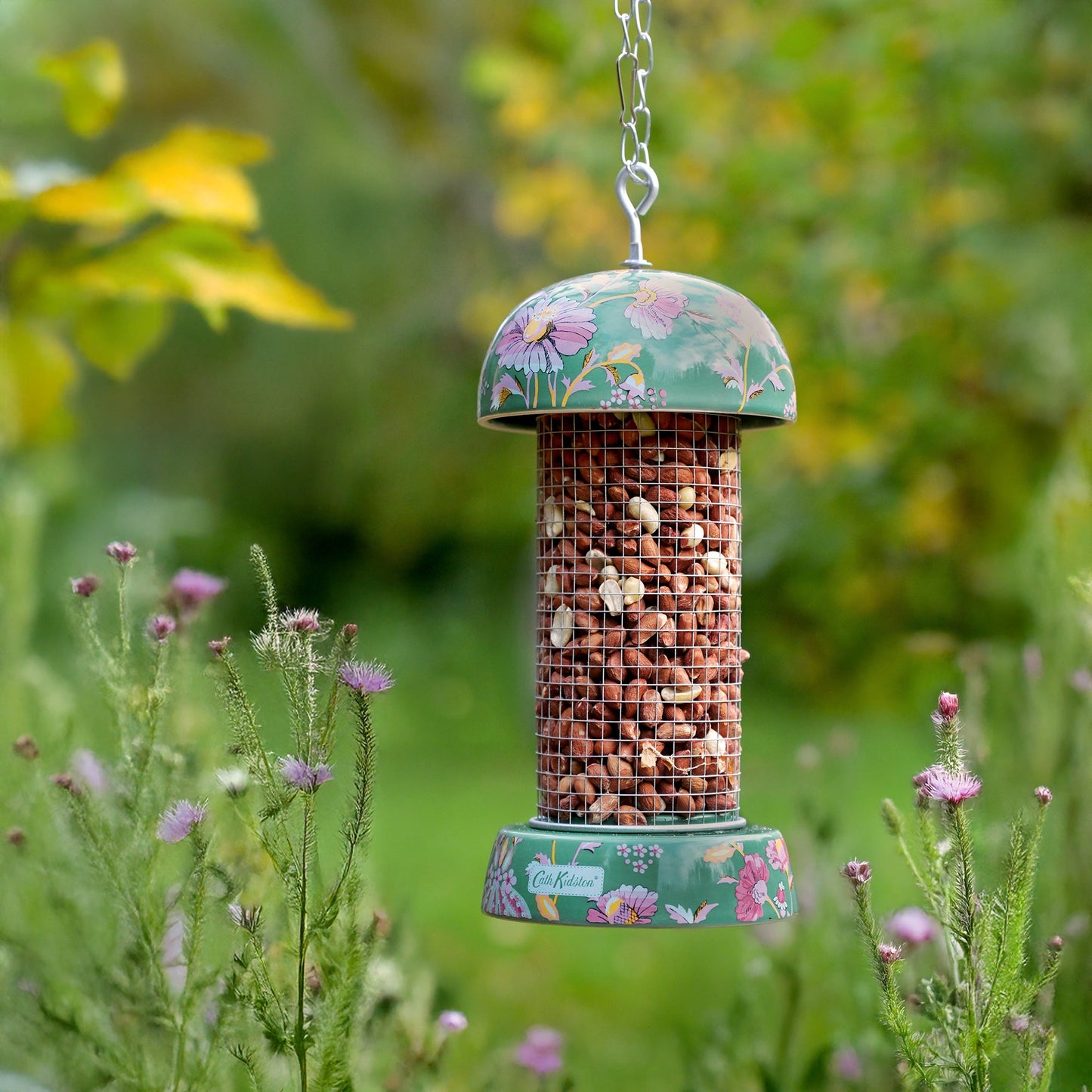 Cath Kidston Green Floral Peanut Bird Feeder