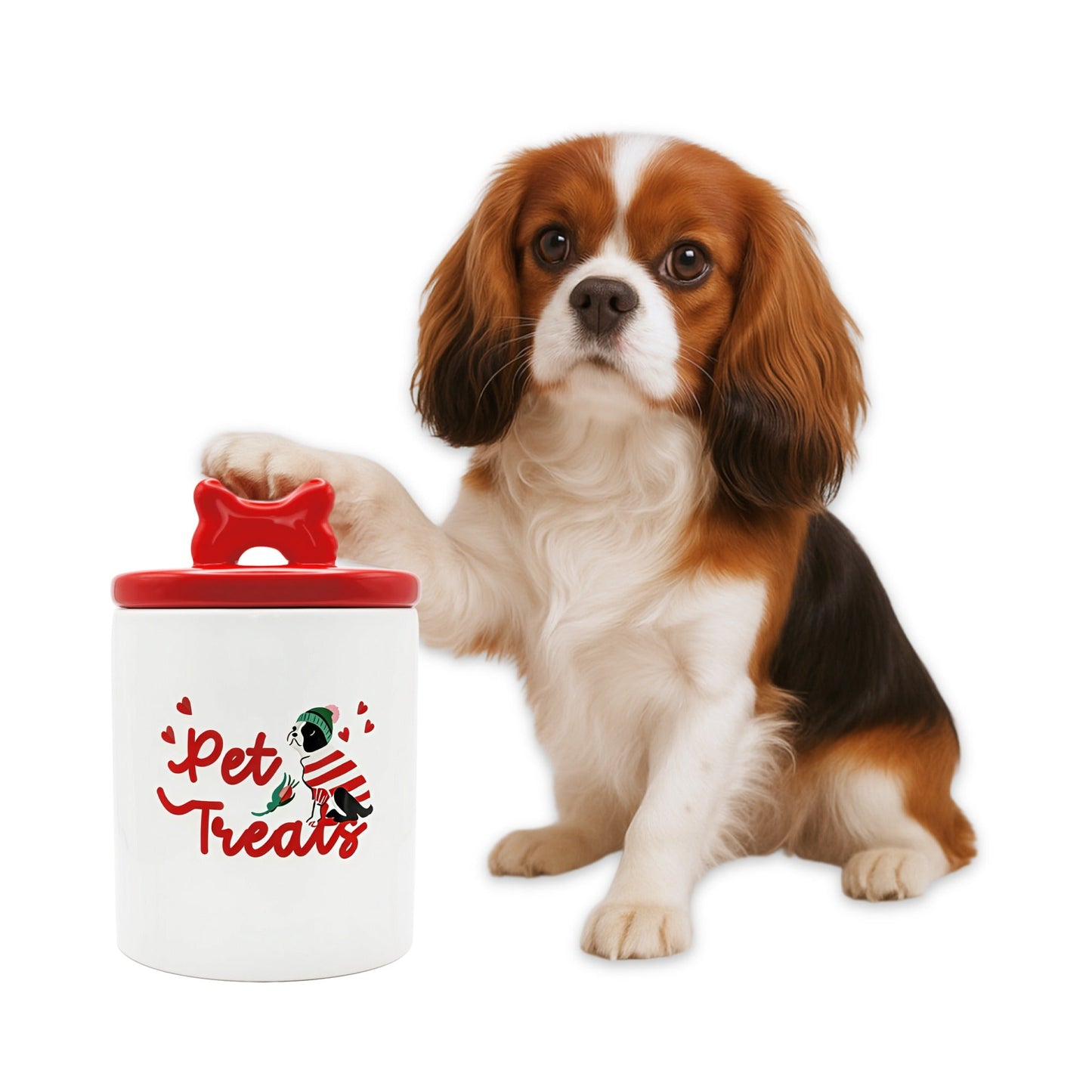 Cath Kidston Dogs & Roses Ceramic Pet Treat Jar - One Size