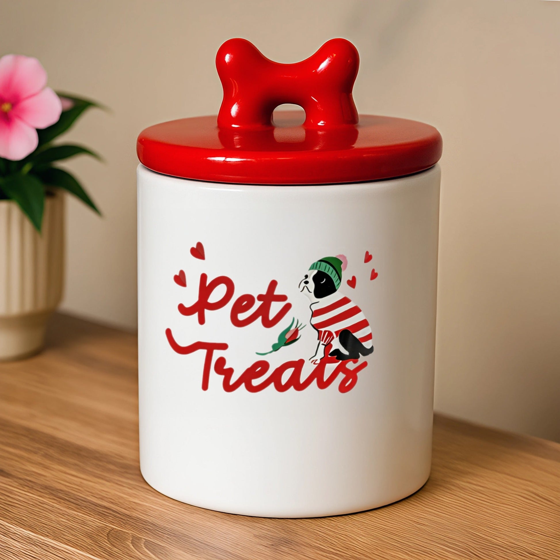 Cath Kidston Dogs & Roses Ceramic Pet Treat Jar - One Size