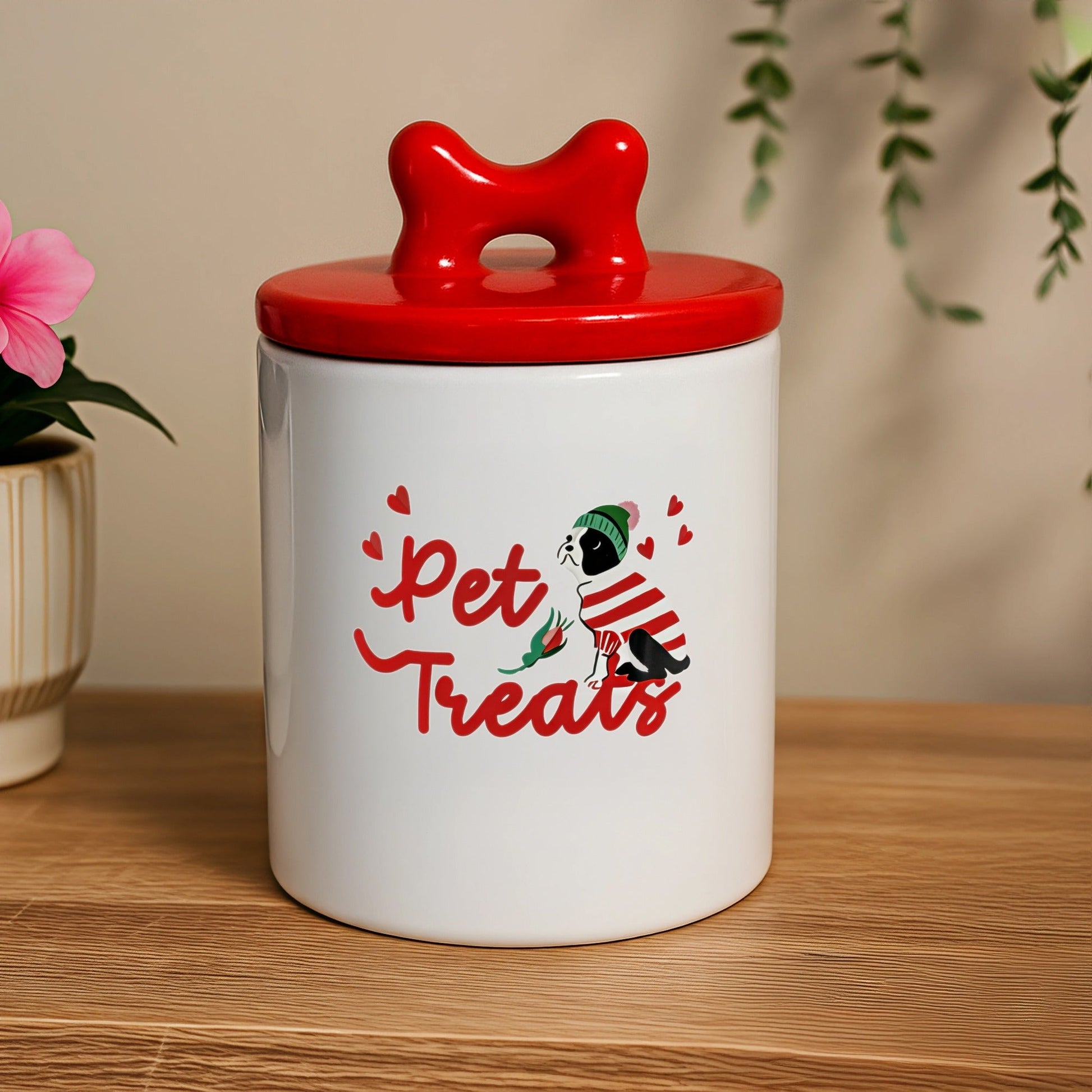 Cath Kidston Dogs & Roses Ceramic Pet Treat Jar - One Size