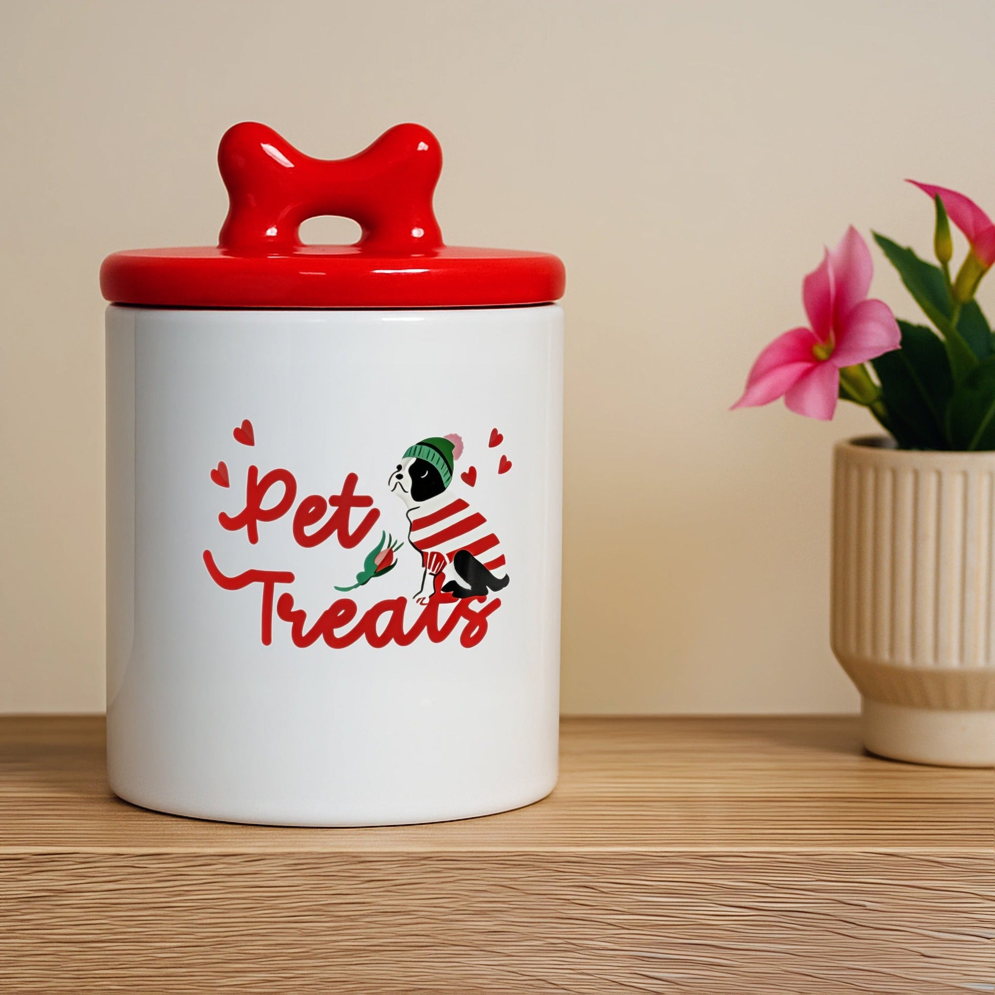Cath Kidston Dogs & Roses Ceramic Pet Treat Jar - One Size