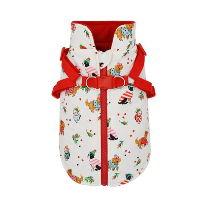 Cath Kidston Dogs & Roses Dog Coat & Harness