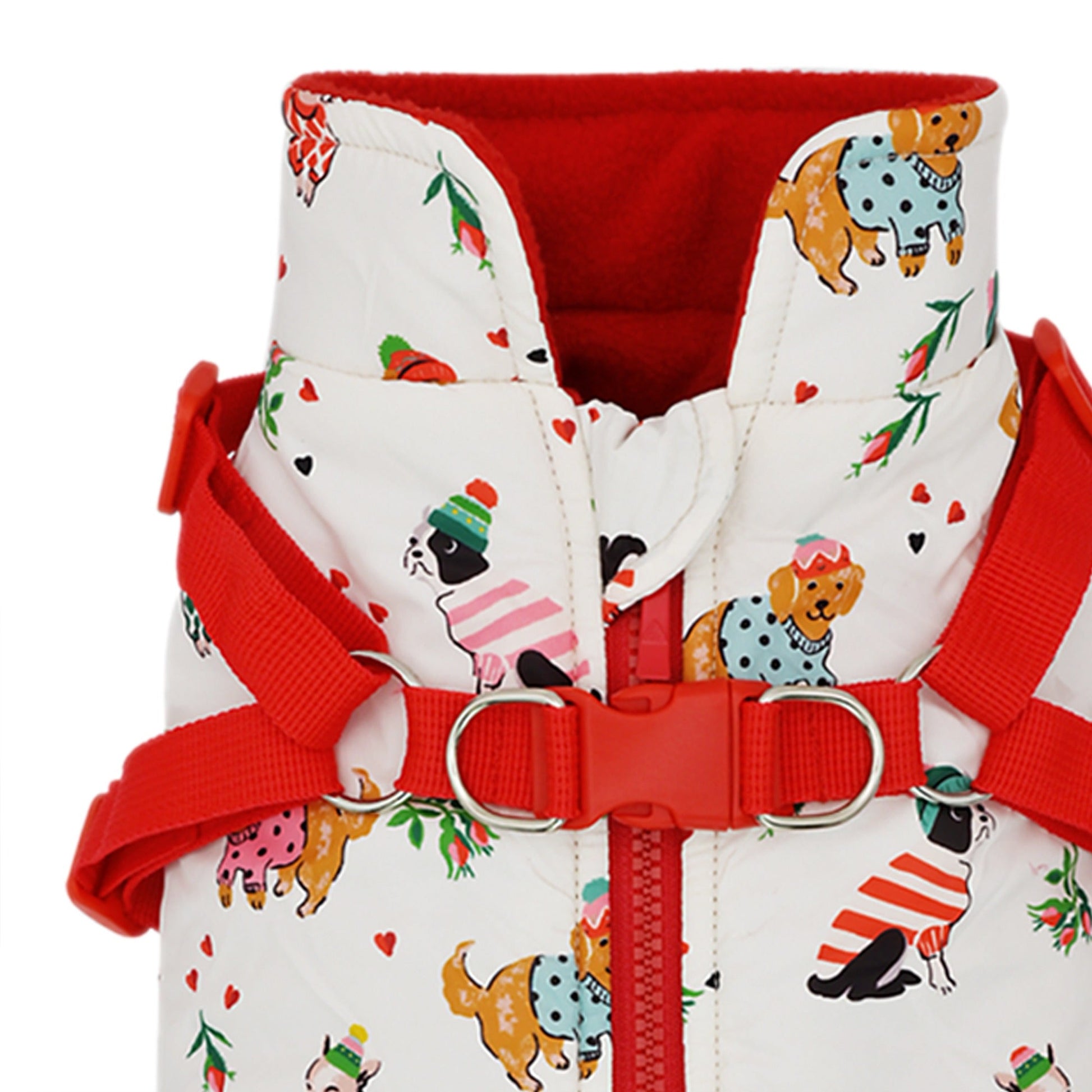 Cath Kidston Dogs & Roses Dog Coat & Harness - Small, Medium & Large
