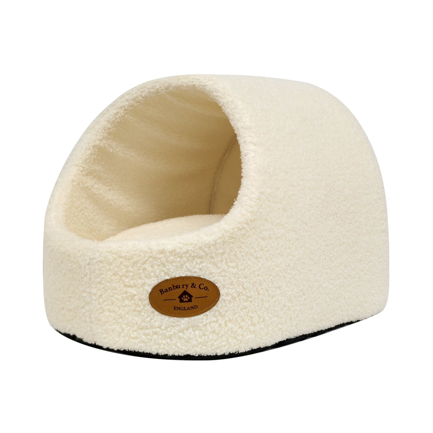 Banbury & Co Rural Retreats Almond Teddy Boucle Igloo Cat Bed