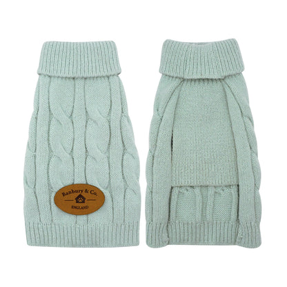 Banbury & Co Rural Retreats Seafoam Knit Dog Jumper