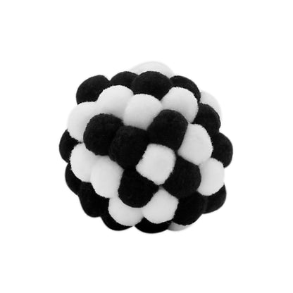 Ministry Of Pets Pom Pom Ball Cat Toy - Black & White