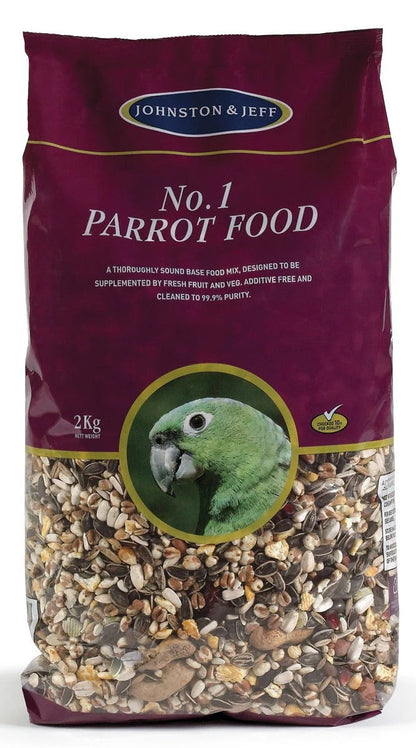 Front View of Johnston & Jeff No.1 Parrot Mix - 2kg & 12.75kg