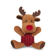 Petface Christmas Riley Reindeer Rope Ball Plush Christmas Dog Toy