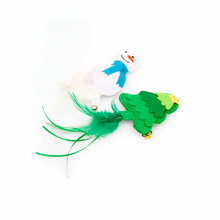 Front View of Petface Christmas Felt Snowman & Tree Cat Toy