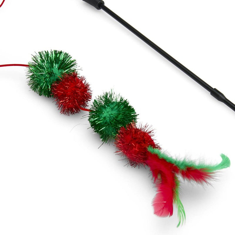 Petface Christmas Tinsel Bobble Cat Teaser Toy