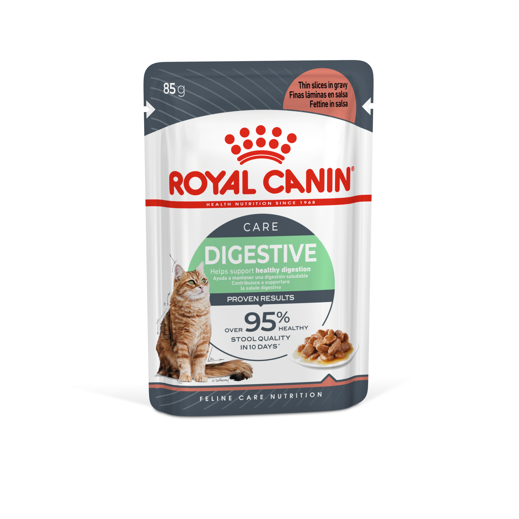 Royal Canin Royal Canin Digestive Care Thin Slices Adult Wet Cat Food pet food packaging