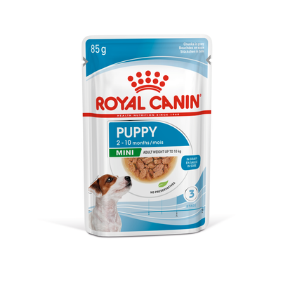 Royal Canin Size Health Nutrition Mini Puppy Multipack in Gravy Wet Dog Food