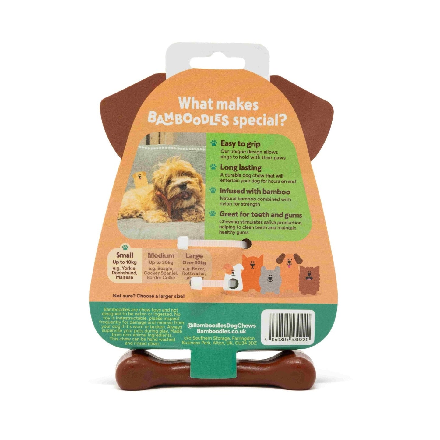 Bamboodles Y-Bone Chew Toy for Dogs - Bacon Flavour