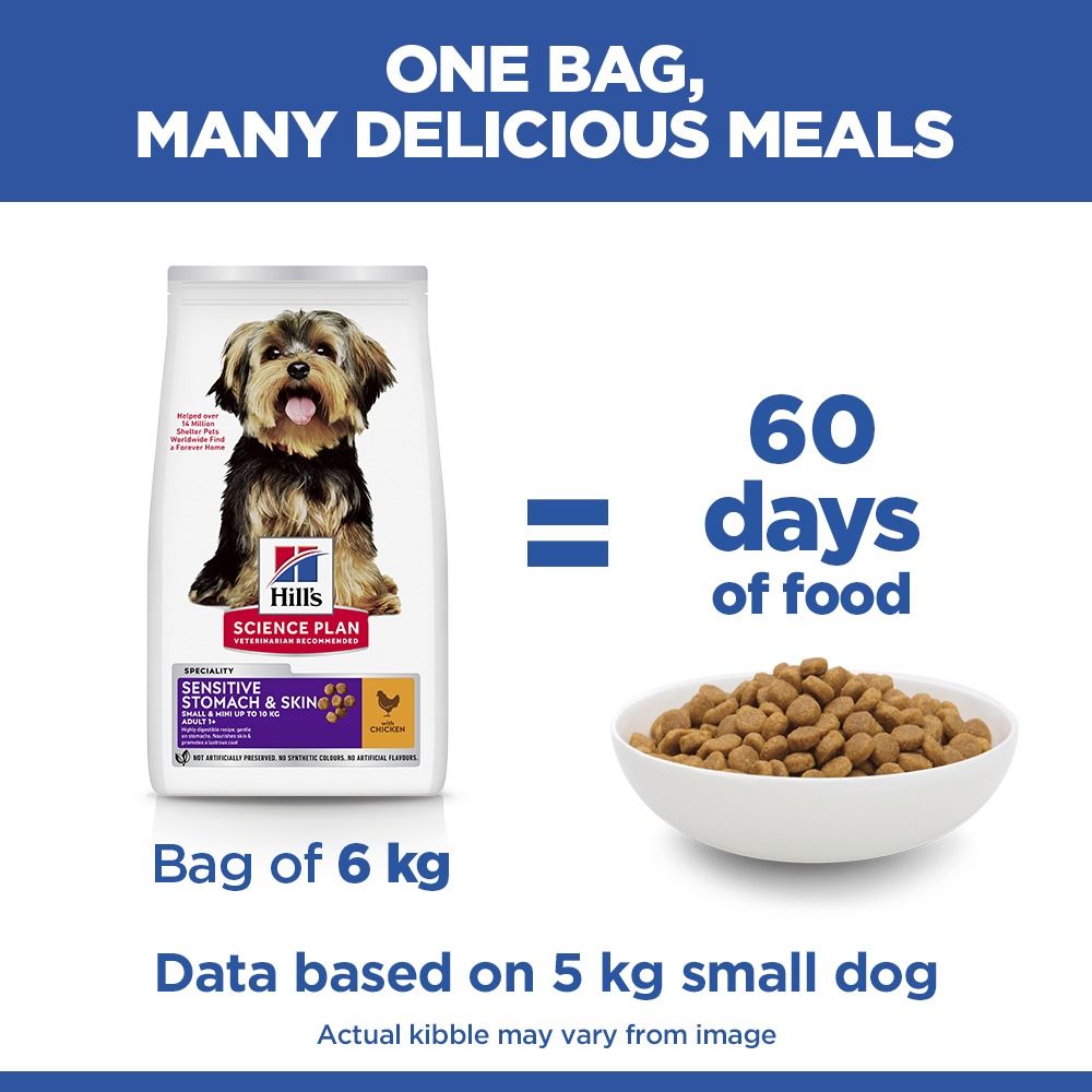 Hill's Science Plan Sensitive Stomach & Skin Small & Mini Breed Adult Dry Dog Food with Chicken