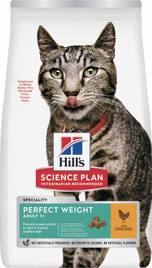 Hill's Science Plan Perfect Weight Adult 1+ Dry Cat Food - Chicken