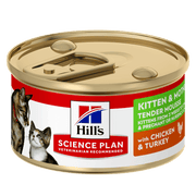 Hill's Science Plan Kitten & Mother Tender Mousse Can Wet Cat Food with Chicken & Turkey