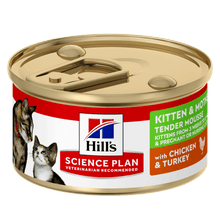 Hill's Science Plan Kitten & Mother Tender Mousse Can Wet Cat Food with Chicken & Turkey