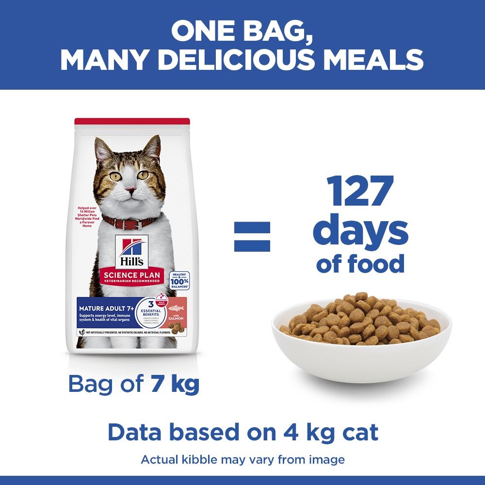 Hill's Science Plan Mature Adult Dry Cat Food with Salmon