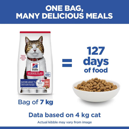 Hill's Science Plan Mature Adult Dry Cat Food with Salmon