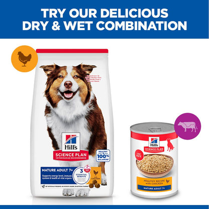 Hill's Science Plan Mature Adult Medium Breed Dry Dog Food with Chicken