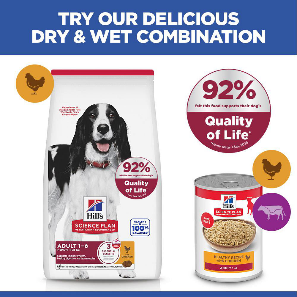 Hill's Science Plan Adult Medium Breed Dry Dog Food with Chicken