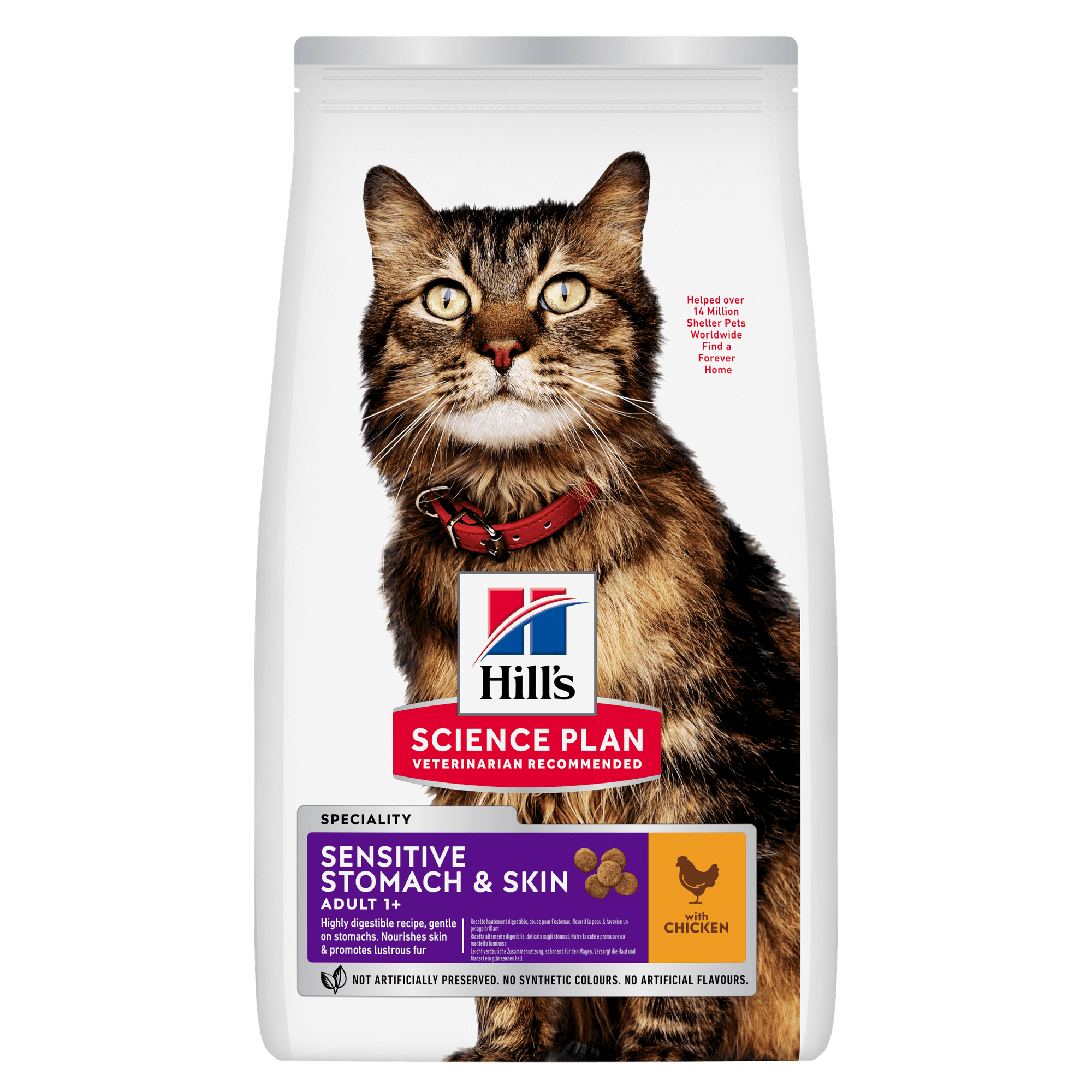 Science Plan Science Plan Hill Sensitive Stomach Skin Chicken Turkey Adult Dry Cat Food pet food packaging