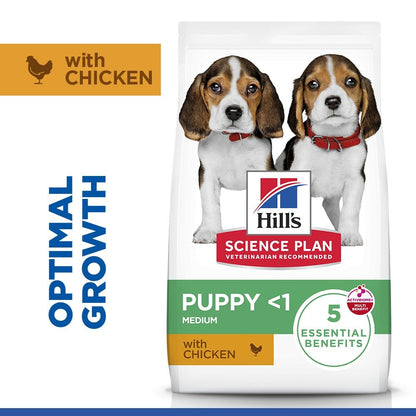 Hill's Science Plan Puppy Medium Breed Dry Dog Food with Chicken