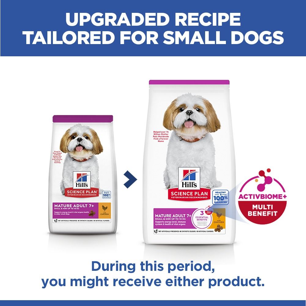 Hill's Science Plan Mature Adult Small & Mini Breed Dry Dog Food with Chicken