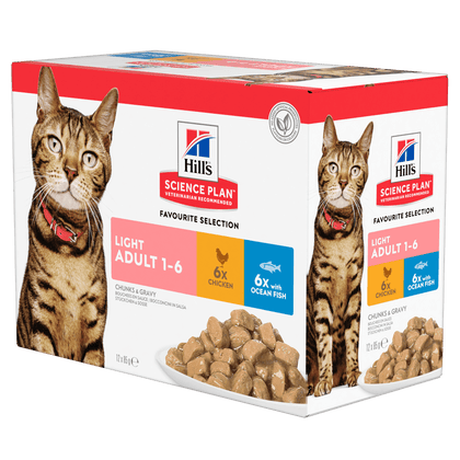 Hill's Science Plan Adult Light Chicken & Ocean Fish Wet Cat Food