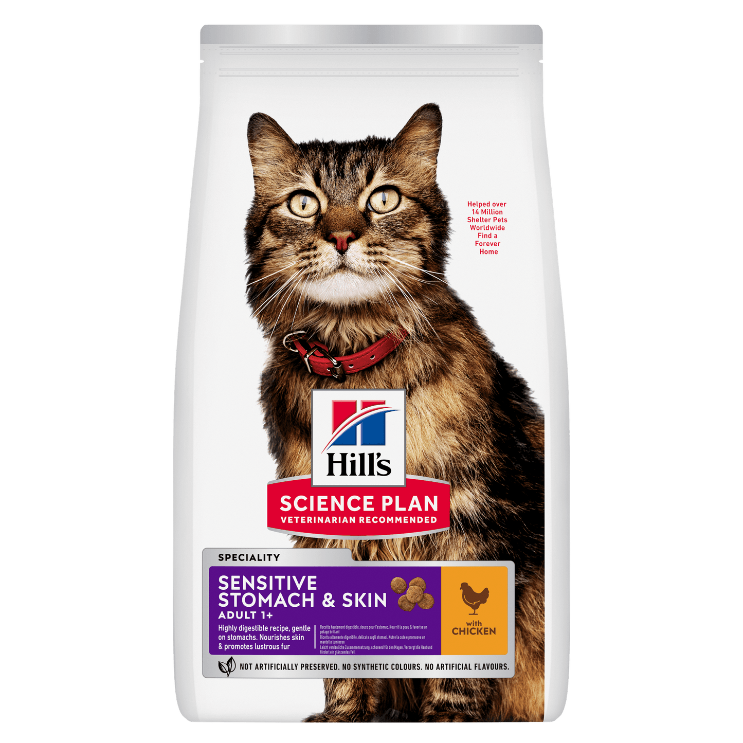 Hill's Science Plan Sensitive Stomach & Skin Adult Dry Cat Food with Chicken - 1.5kg