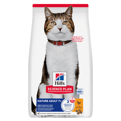 Hill's Science Plan Mature Adult 7+ Dry Cat Food - Chicken