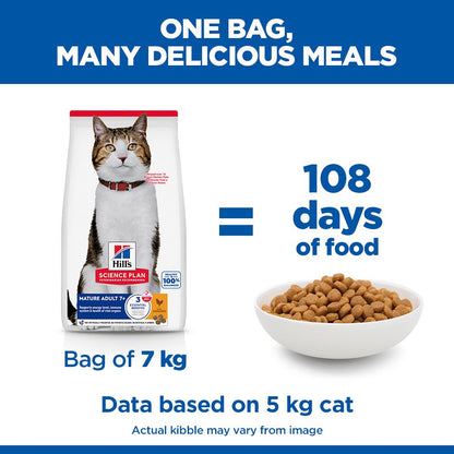 Hill's Science Plan Mature Adult 7+ Dry Cat Food - Chicken