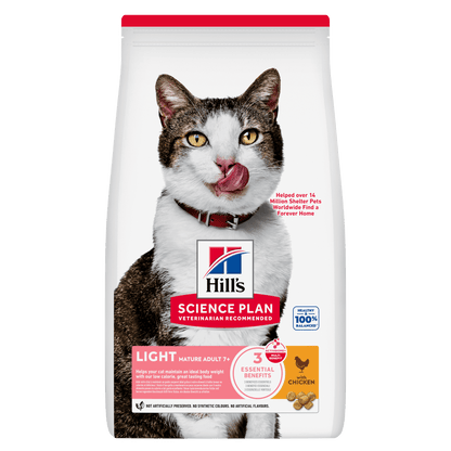 Hill's Science Plan Light Mature Adult Dry Cat Food - Chicken